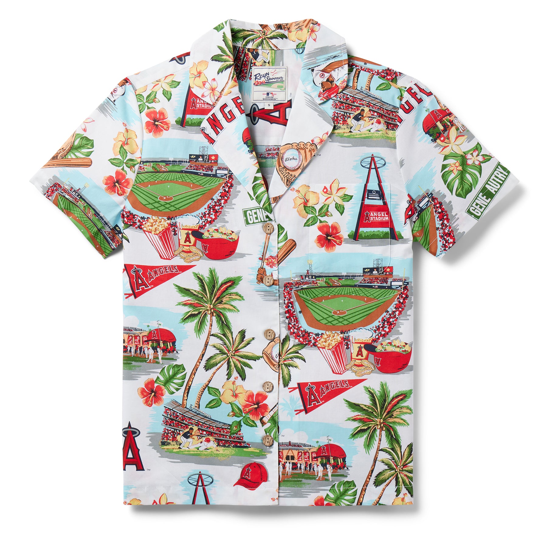 Reyn Spooner WOMEN'S LOS ANGELES ANGELS SCENIC CAMP SHIRT in SCENIC