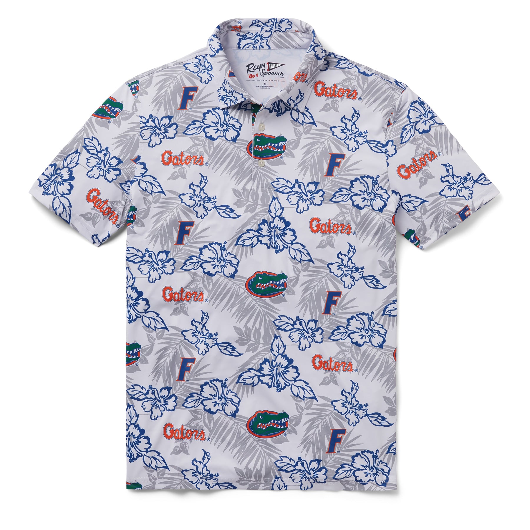 Reyn Spooner UNIVERSITY OF FLORIDA PUA PERFORMANCE POLO in WHITE