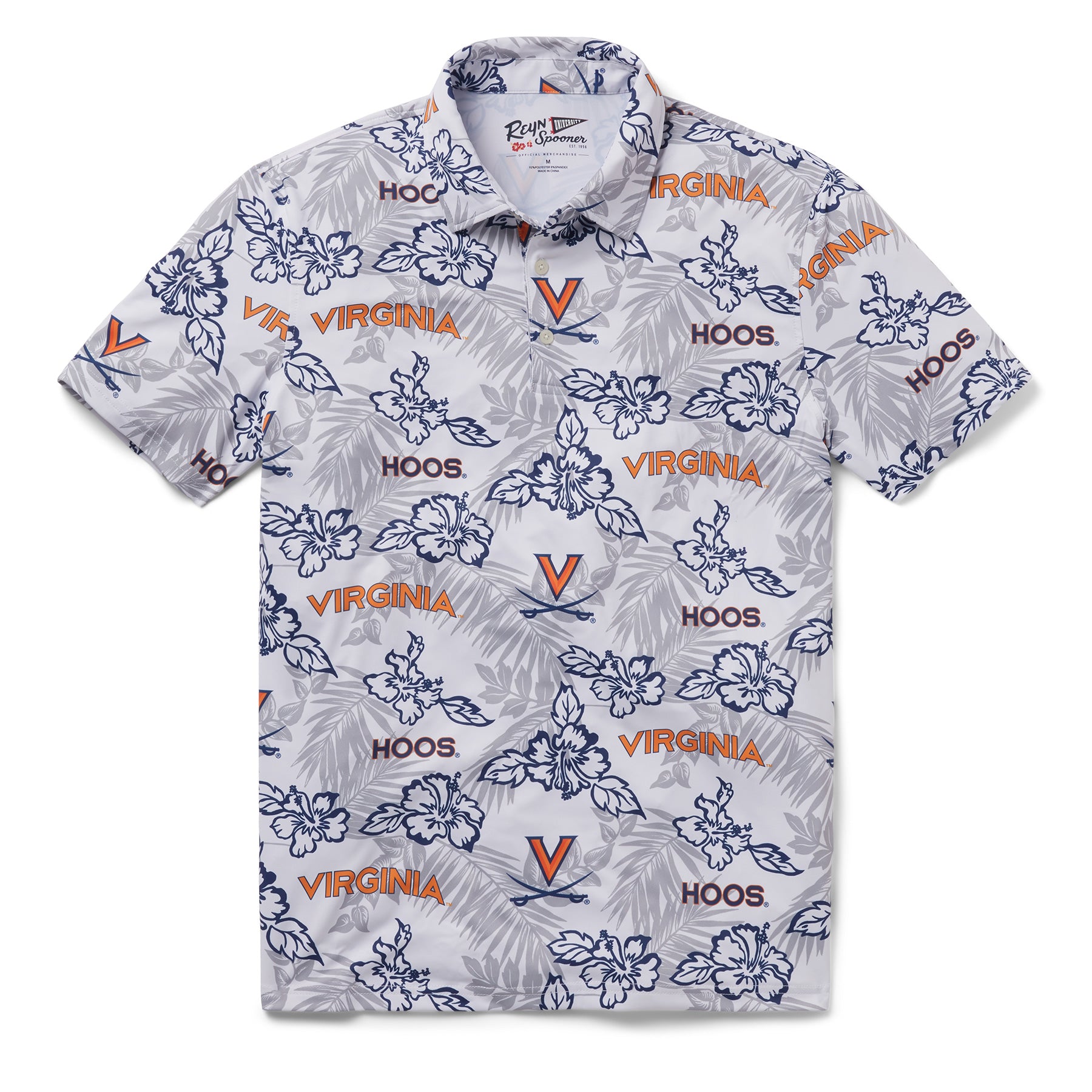 Reyn Spooner UNIVERSITY OF VIRGINIA PUA PERFORMANCE POLO in WHITE