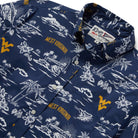 Reyn Spooner WEST VIRGINIA UNIVERSITY KEKAI PERFORMANCE BUTTON FRONT in BLUE