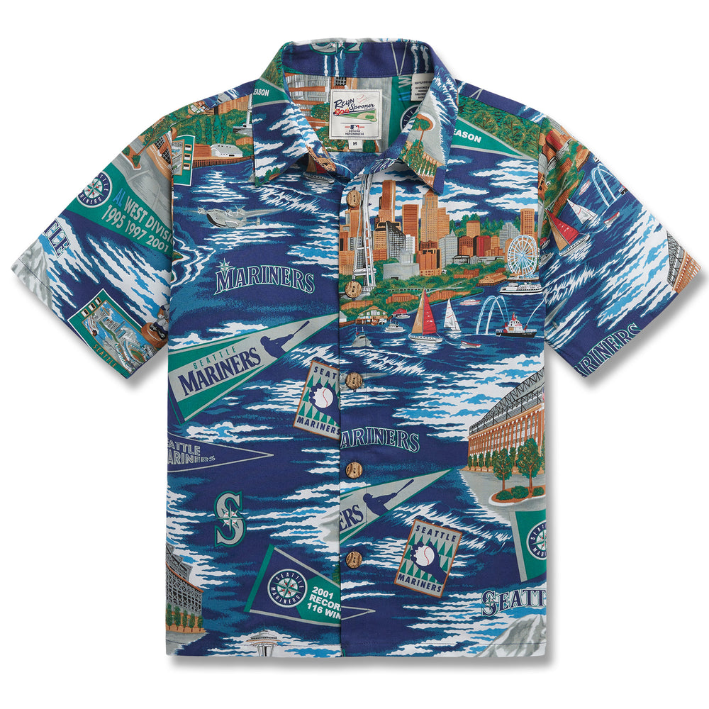 Reyn Spooner Baseball Hawaiian Shirt M 