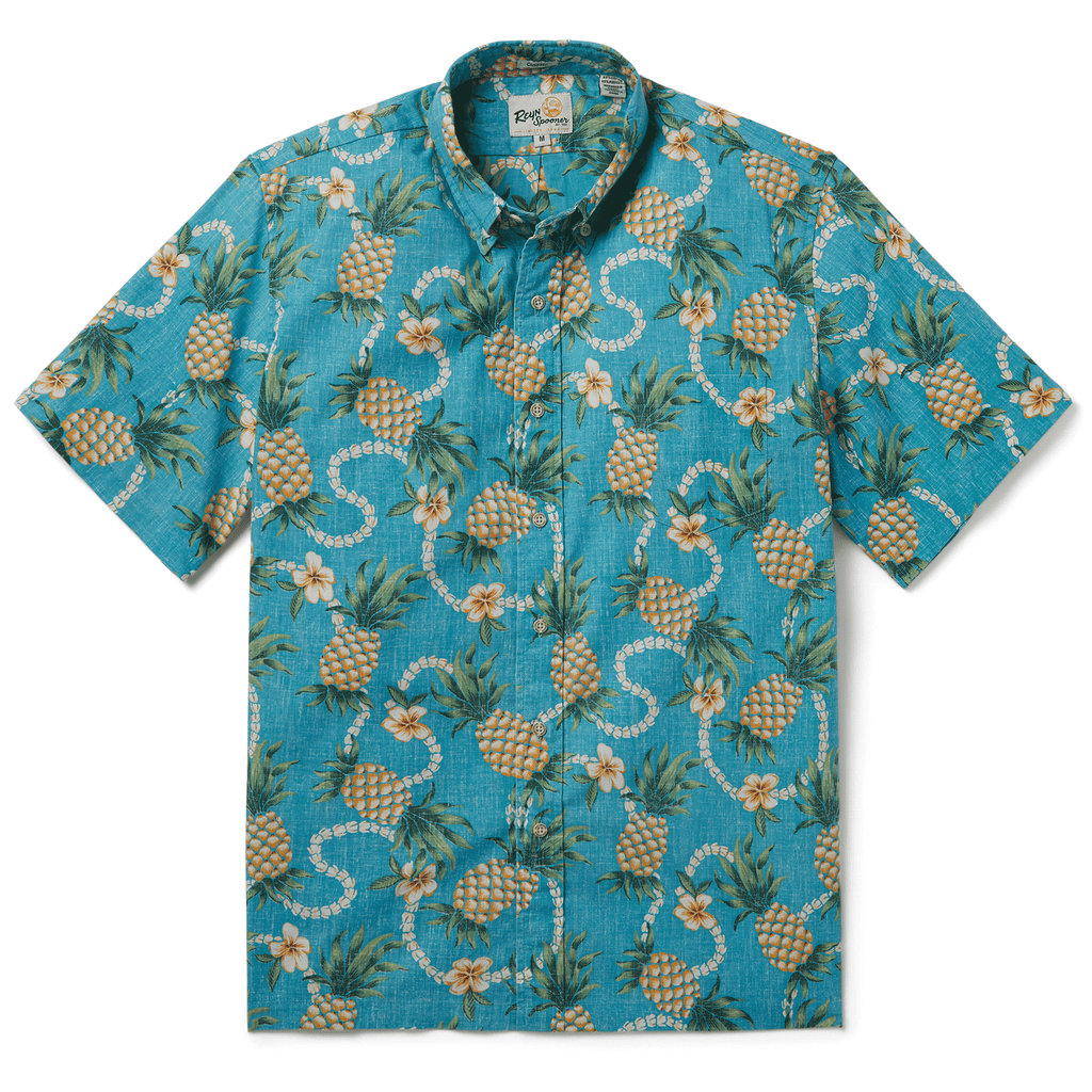 Reyn Spooner PINING FOR YOU BUTTON FRONT in MAUI BLUE