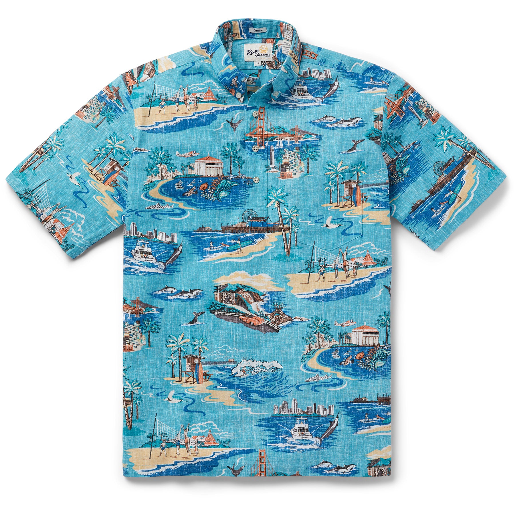 Reyn Spooner GOLDEN COAST PULLOVER in MAUI BLUE