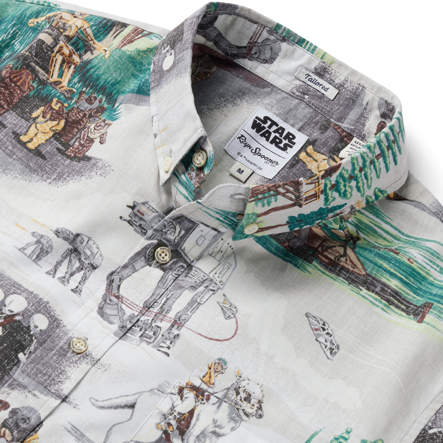 Reyn Spooner STAR WARS™ "REBELS, ALIENS & DROIDS" TAILORED in MOONBEAM